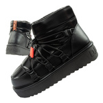 D.Franklin Damen Winterstiefel, modische, isolierte schwarze Stiefeletten