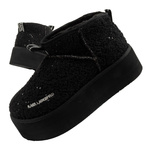 Karl Lagerfeld Thermo Damen Schneestiefel Stiefeletten mit Fell schwarz [KL48522W W0S]