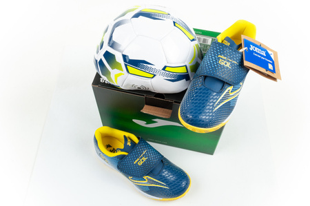 Joma Hallen-Fußballschuhe Gol JR 2603 im Set mit einem Ball