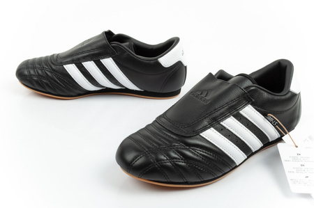 Adidas Damen-Taekwondo-Sneaker, Schwarz, Leder, Slip-On