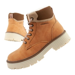 O'Neill Damen Winter-Wanderstiefel, gefütterte Stiefeletten, modisches Braun