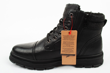 Wrangler Gillen Herren-Ankle-Boots mit Fellfutter, Schwarz, Modische, gefütterte Stiefel
