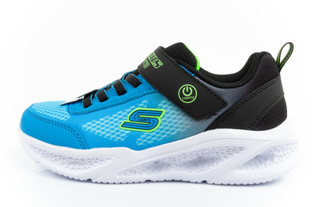 Skechers Meteor-Lights-Krendox [401495L/BKBL] LED Kinder-Sportschuhe, blau.