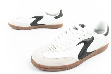 Skechers Kickoff Damen-Sneaker aus weißem Leder
