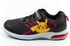 Leomil Kinder-Sportschuhe, leichte Pokémon-Sneaker mit Klettverschluss und LED-Beleuchtung, Schwarz