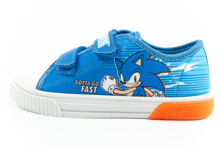 Leomil Sonic Kinder-Sportschuhe, leichte Sneaker mit Klettverschluss, Blau und Rot