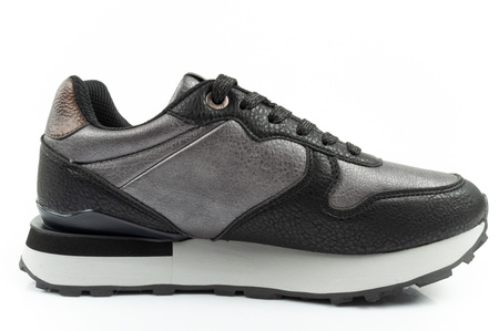 Lee Cooper Damen-Sneaker, modisch, bequem, strapazierfähig, Grau, Schwarz