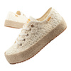 Lee Cooper Damen-Sneaker mit Schnürung, beige Plateau