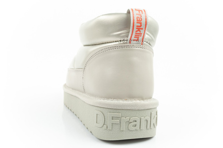 D.Franklin Damen Winterstiefel, modische, isolierte, silberne Stiefeletten