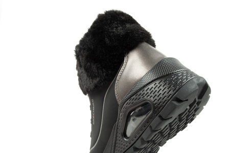 Skechers Kickoff Damen-Sneaker aus schwarzem Leder