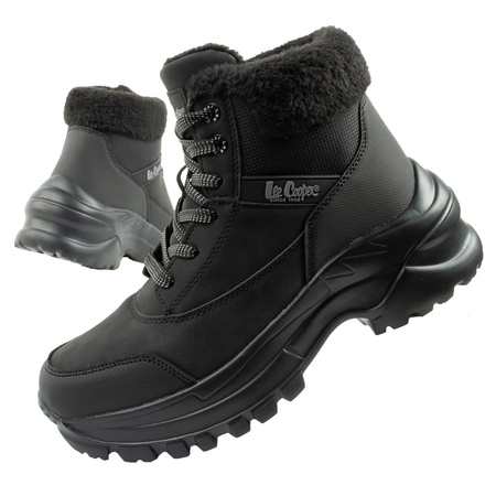 Lee Cooper Damen Winter-Wanderschuhe, Schwarz, Schnürschuh
