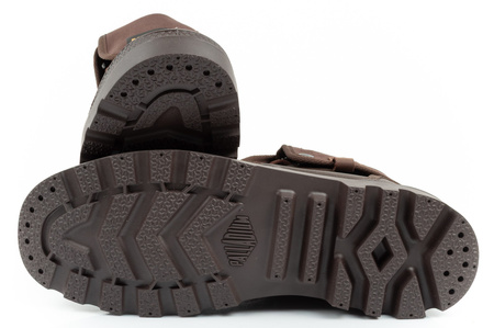 Palladium Herren Baggy Coated High-Top-Sneaker, modisches Dunkelbraun