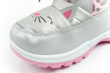 Leomil Winterstiefel für Mädchen mit warmem Fell und Kätzchenmotiv