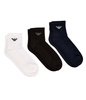 Emporio Armani Herren-Socken, bequeme Baumwolle, 3er-Pack, Weiß, Marineblau, Schwarz