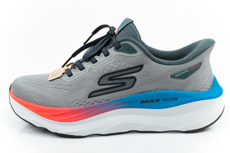 Skechers Max Run Herren-Sneaker Grau Slipper
