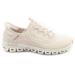 Skechers Glide-Step Damen-Sneaker, bequeme Slipper in Ecru