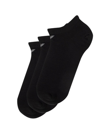 Emporio Armani Calza Baumwoll-Knöchelsocken, Schwarz, Komfortabel, 3er-Pack