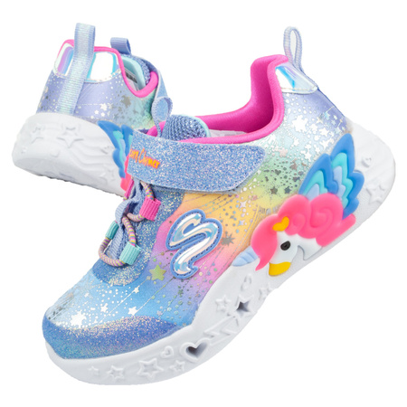 Kinderschuhe Skechers Twilight [302681N/BLMT] leuchtend, glitzernd, mehrfarbig.