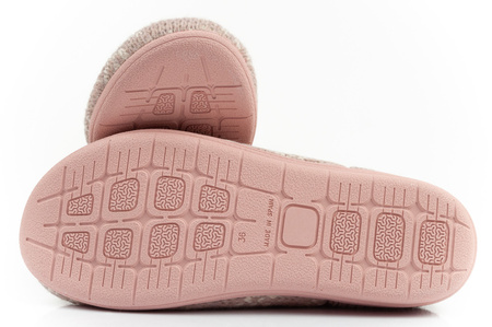 Scholl Creamy Bootie Damen-Hausschuhe [F301471023] isoliert, rosa.
