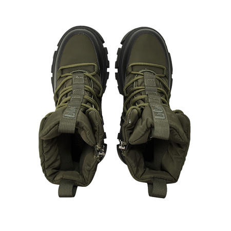 Lee Cooper Winterstiefeletten für Damen – gefüttert, in Khaki, mit Reißverschluss