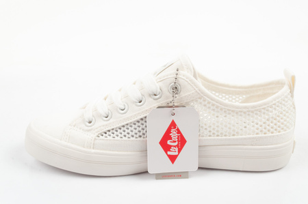 Lee Cooper Damen-Sneaker, durchbrochenes Muster, weiß, bequem, Sommerschuhe