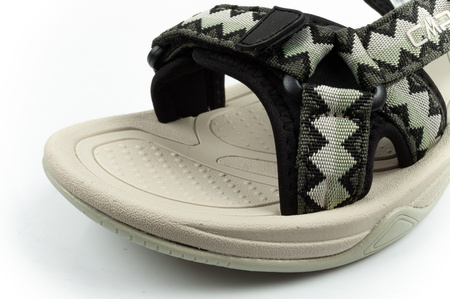 CMP Hamal Damen-Sandalen mit Klettverschluss, Trekkingsohle, Grün