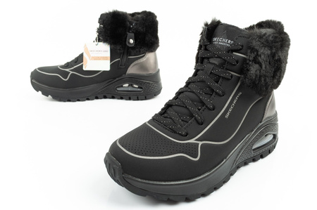 Skechers Kickoff Damen-Sneaker aus schwarzem Leder