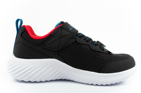Skechers Bounder Kinder-Sportschuhe mit Klettverschluss, leicht, modisch, schwarz