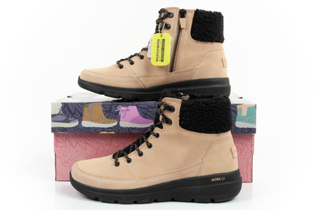 Skechers Glacial Ultra-Woodlands Damen-Wintersportschuhe [16677/NTBK], Beige.