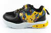 Leomil Kinder-Sportschuhe, leichte Pokémon-Sneaker mit Klettverschluss und LED-Beleuchtung, Schwarz und Gelb