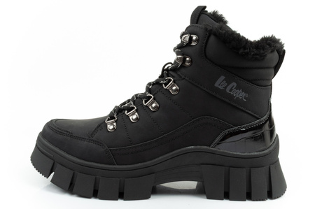 Lee Cooper Damen Winter-Wanderschuhe, isoliert, Schwarz, High-Top