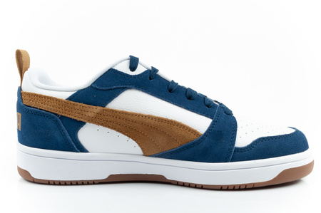 Puma Rebound v6 Herren-Sneaker, modisch, bequem, Weiß, Marineblau, Braun