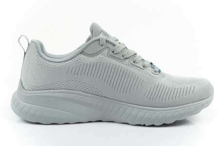 Skechers Bobs Squad Chaos Damen-Sneaker, leicht, modisch, Grau