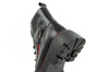 Lee Cooper Stiefel, Damen-Wanderstiefel, Chelsea Boots aus Leder, Schwarz und Rot
