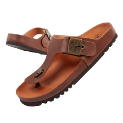 Herren Flip-Flop Schuhe Scholl Jake [F306981011] Leder Flip-Flops, braun.