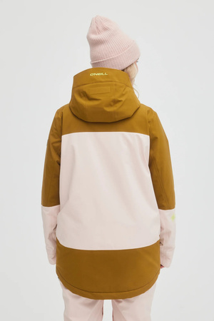 O'Neill Damen-Winterjacke für Snowboarden, GTX RECCO Ski, Pink und Braun