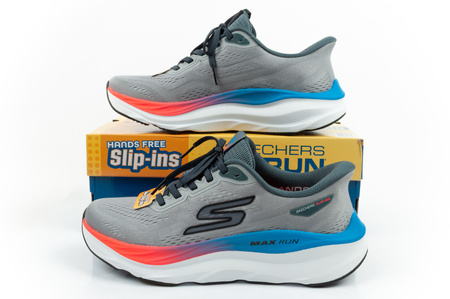 Skechers Max Run Herren-Sneaker Grau Slipper