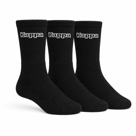 Kappa schwarz lange Socken [34113IW 901] 3er-Pack