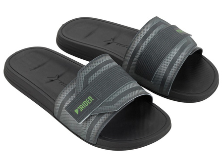 Rider Walk Herren Flip-Flops, sportlich, bequem, grau, mit Klettverschluss [12394 BB536]