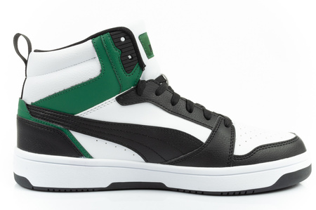 Puma Rebound v6 Herren-Sportschuhe [392326 16], Schwarz, Weiß und Grün.