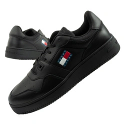 Tommy Hilfiger Herren-Sneaker TJM Retro Basket Ess, modisches Schwarz