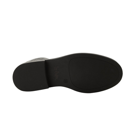 Lee Cooper Damenstiefel, Schwarz, Modisches Echtleder