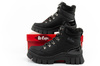 Lee Cooper Damen Winter-Wanderschuhe, isoliert, Schwarz, High-Top