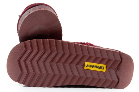 D. Franklin Damen Winterstiefel, modisches Fellfutter, Burgunderrot