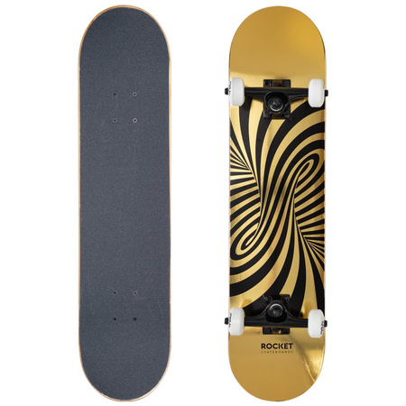 Rocket Twisted Foli Gold 7,5" Skateboard [RKT-COM-1555], mehrfarbig.