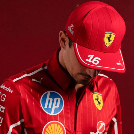 Puma Ferrari Replica Leclerc Cap in Rot für Ferrari-Fans