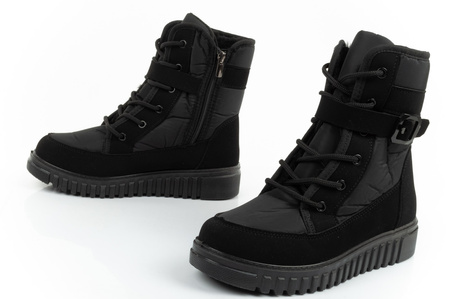Progres Damen-Winterschuhe [PROGJ-24-148] isoliert, schwarz.