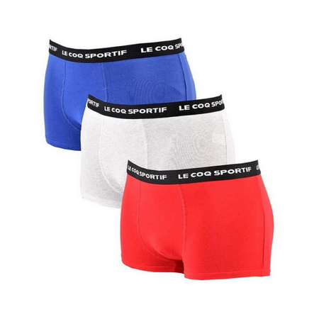 Le Coq Sportif Boxershorts Unterhosen Herren 3er-Pack rot grau marineblau