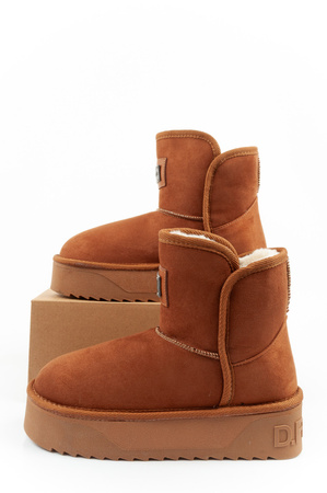 D. Franklin Damen-Winterstiefel, modische, pelzgefütterte, isolierte Stiefeletten in Braun