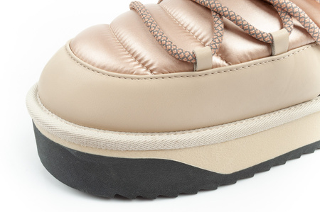 D.Franklin Damen Winterstiefel, modische, isolierte Stiefeletten in Gold